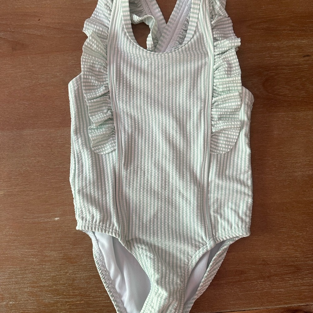 Carter's Mint Striped Kids Swim One Piece